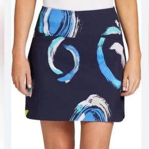 NEW LADY HAGEN NAVY BLUE 17* TUMMY CONTROL SKORT Size: S